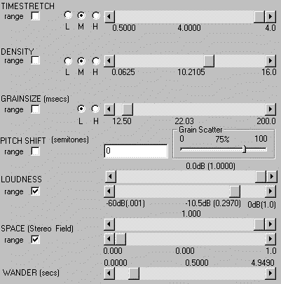 [granulate without a pitch range]